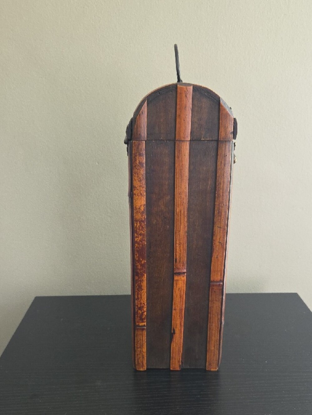 Vintage Woven Bamboo Hinged Wine Bottle Carrier - Picture 4 of 11